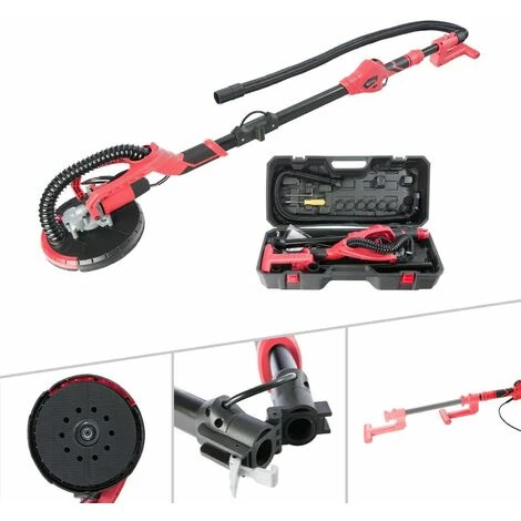 AREBOS Ponceuse à Bras Ponceuse Girafe | 750 W | 225 Mm | Bras Télescopique | Prime | Système D’Aspiration Intégré | Tête Pivotante - Rouge 5 AREBOS Ponceuse à Bras Ponceuse Girafe | 750 W | 225 Mm | Bras Télescopique | Prime | Système D’Aspiration Intégré | Tête Pivotante - Rouge – Image 3