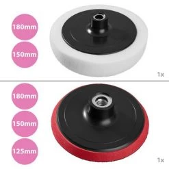 TECTAKE Set De Polissage 29 Pièces Bonnets éponges Et Disques De Polissage Auto Pour Polisseuse Rotative - Multicolore -Ponceuse et polisseuse Soldes 7560234 4