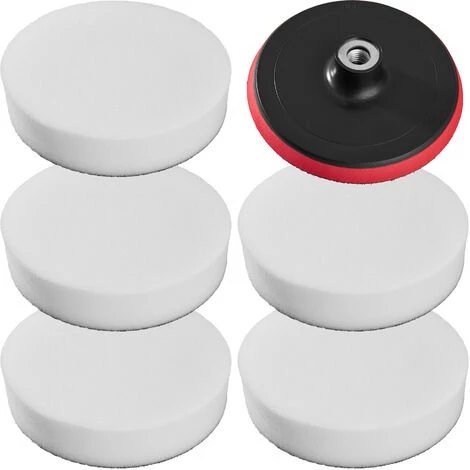 TECTAKE 5 Peaux De Polissage + Disque De Polissage 180 Mm Pour Polisseuse Rotative - Blanc 3 TECTAKE 5 Peaux De Polissage + Disque De Polissage 180 Mm Pour Polisseuse Rotative - Blanc