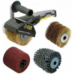 FARTOOLS Rénovateur REX120C 1300W, Avec 4 Brosses (2 X Fil Laitonné, Fibre Synthétique, Métal Torsadé) FAR TOOLS
